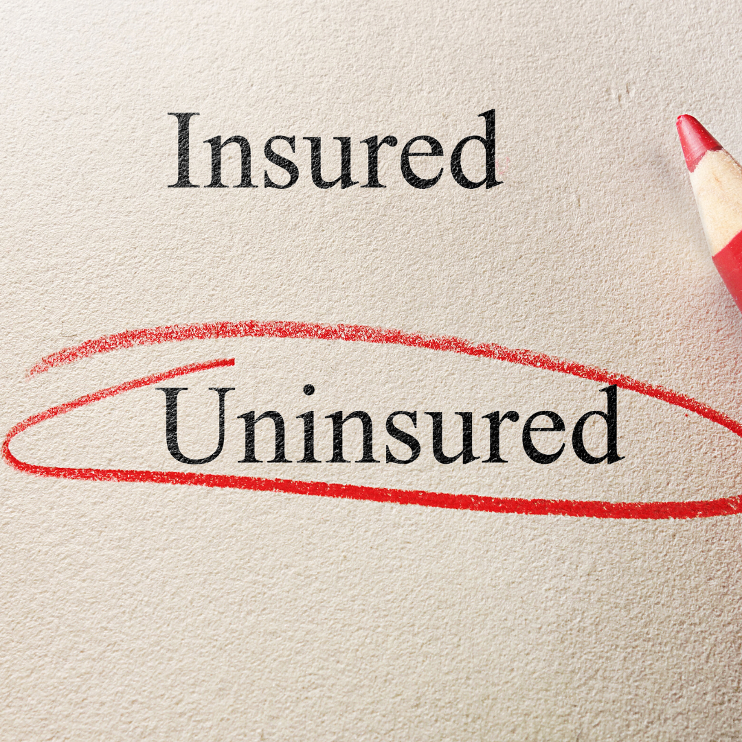Uninsured driver accident Texas concept with